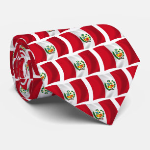 Peruanska flagghalsduk slips