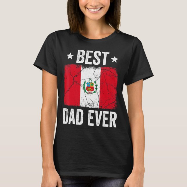 Peruanska För manar bästa Pappa någonsin T Shirt (Framsida)