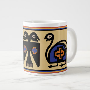 Peruanska Inka-indianska Fåglar Stor 20 Oz Kaffeko Jumbo Mugg
