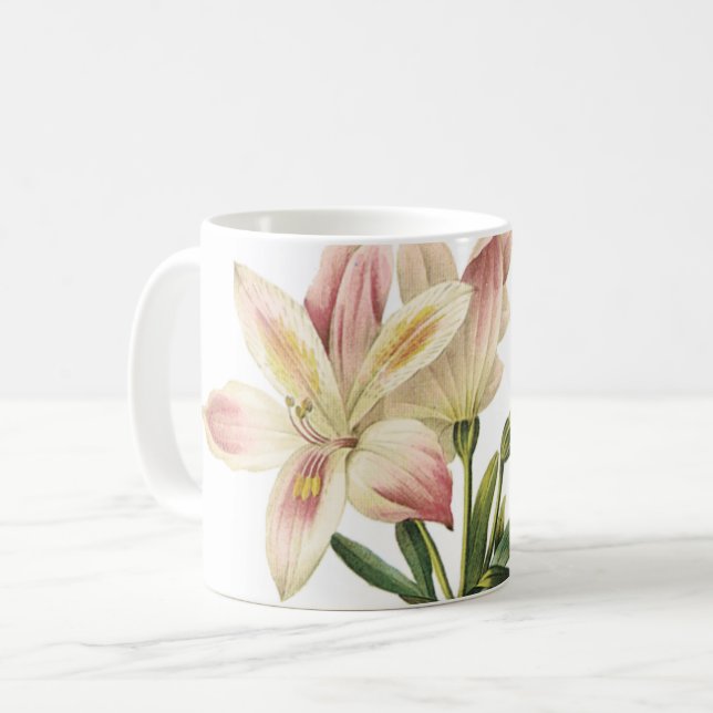 Peruanska lily (Alstromeria pelegrina) av Redouté Kaffemugg (Framsida vänster)
