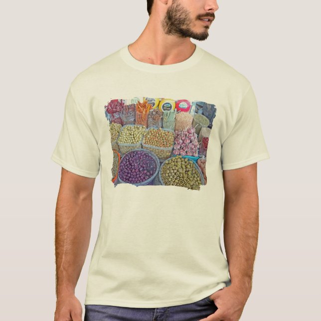 Peruanska Matket-Oliv Tee Shirt (Framsida)