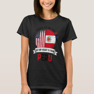 Peruanska patriot Heart kommer från Peru Flagga T Shirt
