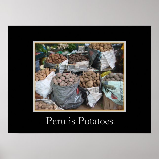 Peruanska potatis - marknadsstånd poster (Framsidan)