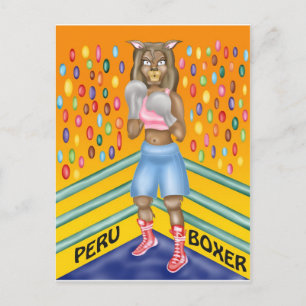 Peruboxer, alfanumeriska tecken vykort