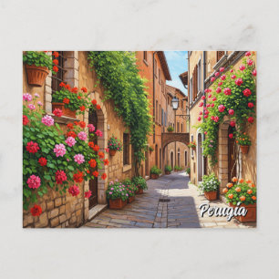Perugia Italien Resa Vykort