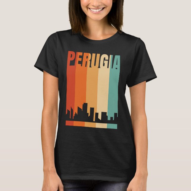 Perugia Skyline T Shirt (Framsida)