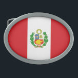 Perus Flagga Bälte Buckle<br><div class="desc">Perus Flagga Bälte Buckle</div>