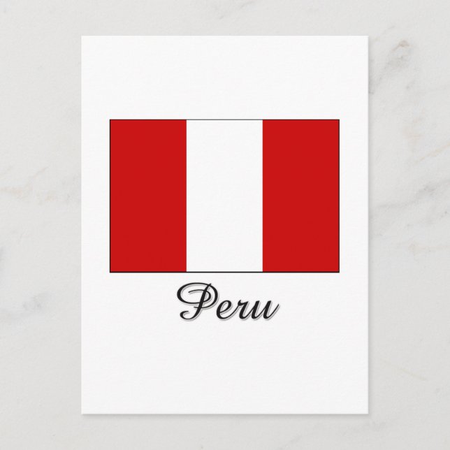 Perus Flagga Design Vykort (Framsida)