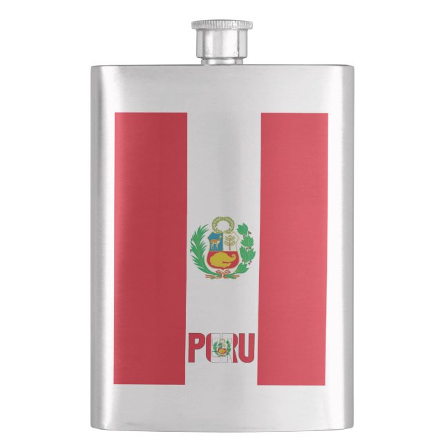 Perus Flagga Elegant Patriotic Flask Fickplunta (Framsidan)
