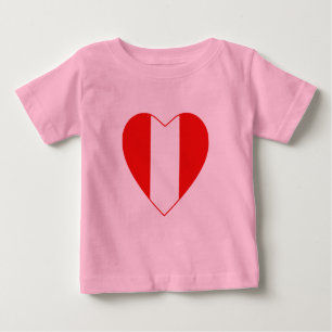 Perus Flagga Heart T-Shirt