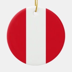 Perus flagga julgransprydnad keramik