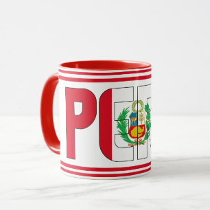 Perus Flagga Patriotic Coffee Mugg