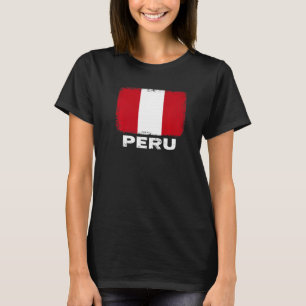 Perus Flagga Support Peruanska Kvinnor Manar T Shirt