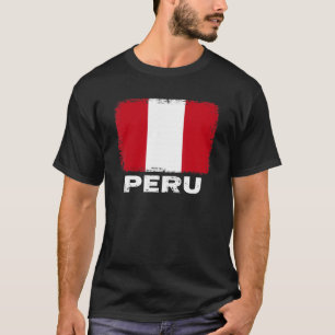 Perus Flagga Support Peruanska Kvinnor Manar T Shirt