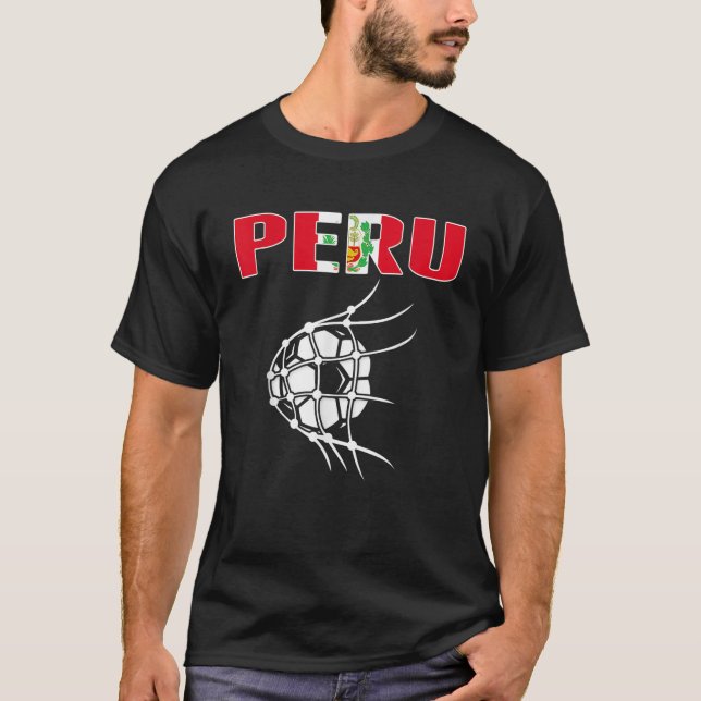 Perus fotbollsbuss, Fläkt Jersey Peruvian, Flagga T Shirt (Framsida)