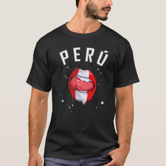 Perus fotbollsspelare och idrottslag Peruanska Flä T Shirt