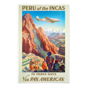 Perus i Incas Vintage resor Poster Art