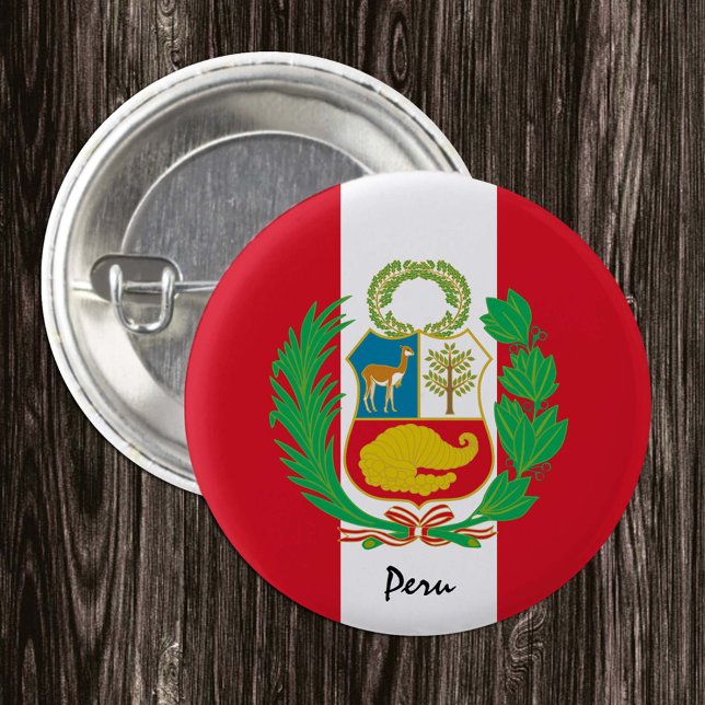 Perus-knapp, patriotisk peruansk Flagga mode Knapp (Skapare uppladdad)