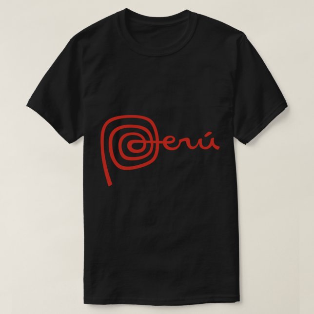 Perus logotyp Nazca Linjer Sticker T Shirt (Design framsida)
