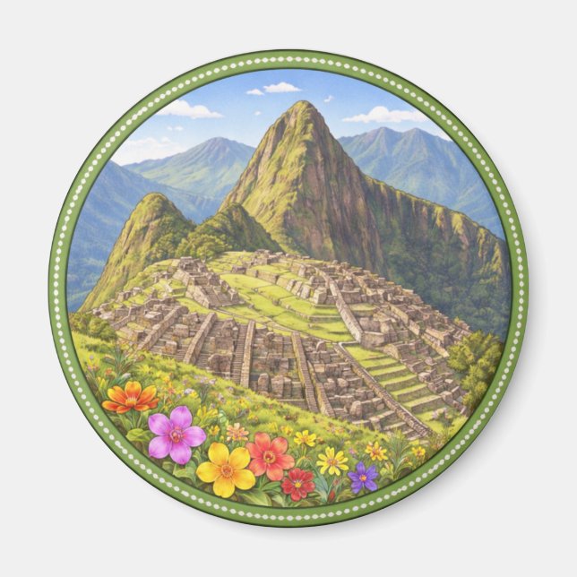 Perus Machu Picchu Magnet (Framsidan)