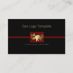 Perus Nazca Guld Geoglyph Fox Logotyp Visitkort