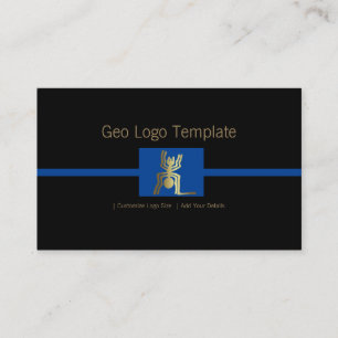 Perus Nazca Guld Geoglyph Spider Logotyp Visitkort