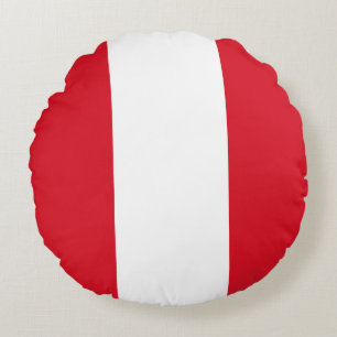 Perus (peruanska) Flagga Rund Kudde