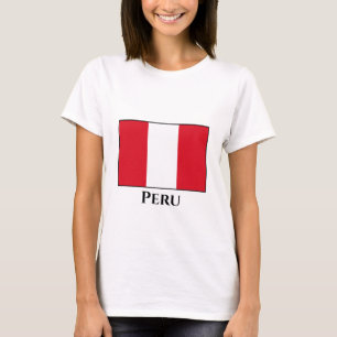 Perus (peruanska) Flagga T Shirt