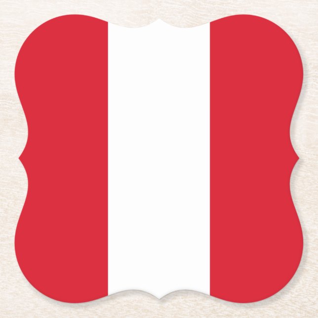 Perus (peruanska) Flagga Underlägg Papper (Framsida)
