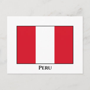 Perus (peruanska) Flagga Vykort