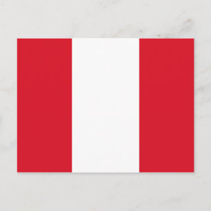 Perus (peruanskt) vykort för Flagga