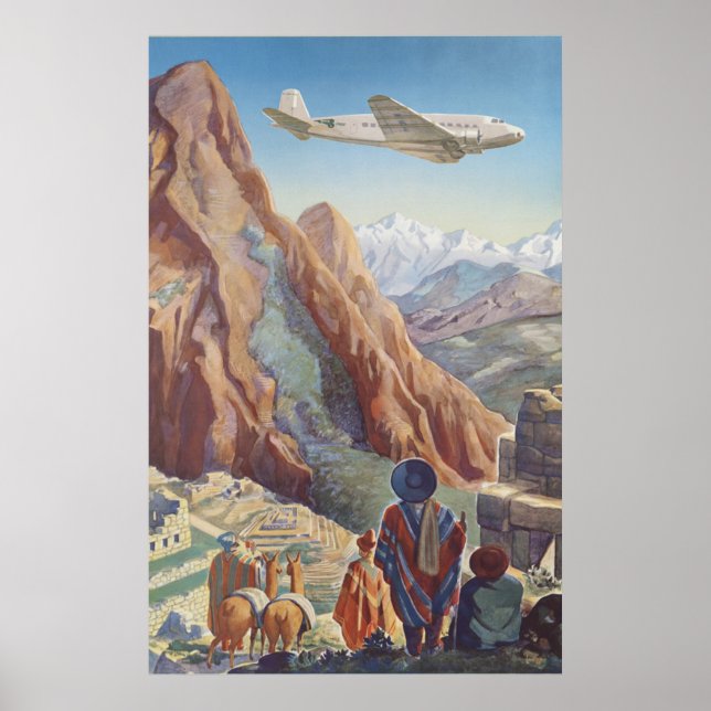 Perus Poster av Incas Vintage resor (Framsidan)