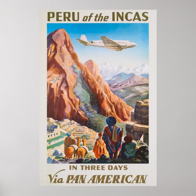 Perus Poster i Incas Vintage resor (Framsidan)