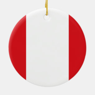 Perus prydnadsföremål, flagga julgransprydnad keramik