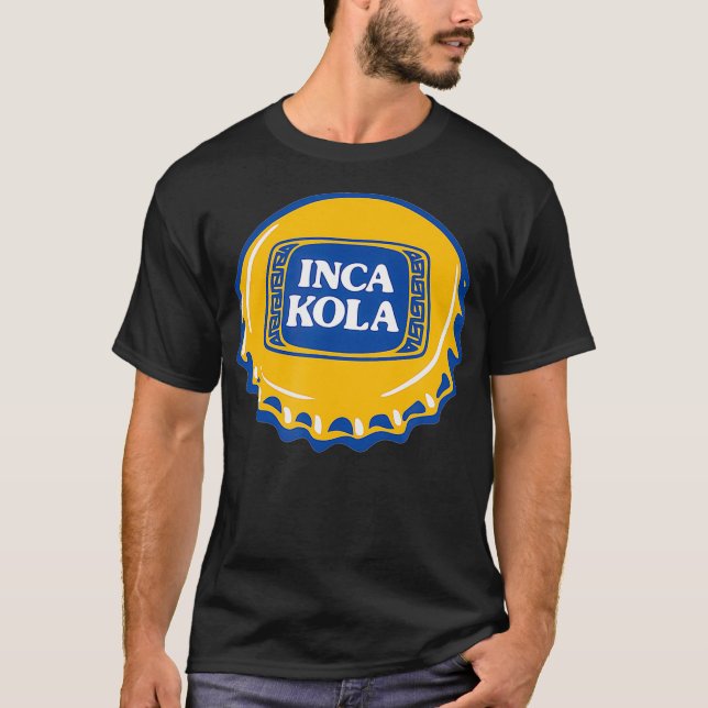 Perus Soda Flaska Inca Kola Bubble gum Drinks T Shirt (Framsida)