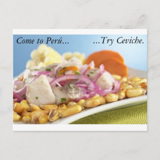 Peruvian Ceviche vykort