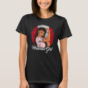 Peruvian Flagga Peru Peruvian Girl T Shirt