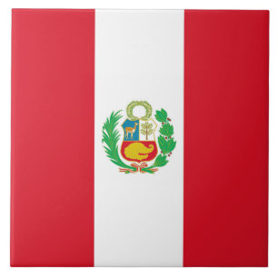 Peruvian Flagga Tile Kakelplatta