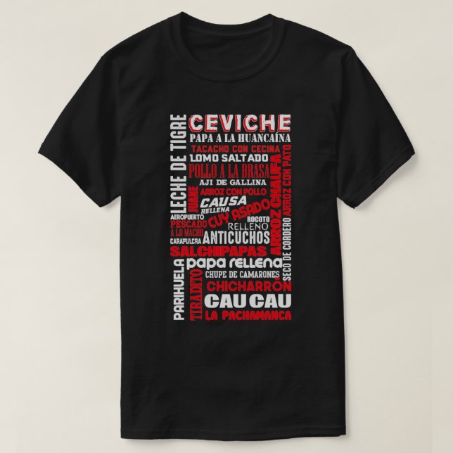 Peruvian Food Peru Foodie Chef Gastronomy Gift T Shirt (Design framsida)