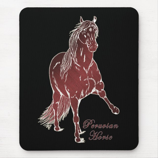 Peruvian Horse Woodcut Musmatta (Framsidan)