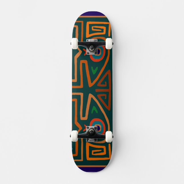 Peruvian Inca Tribal Bird Spirits Skateboard (Framsida)