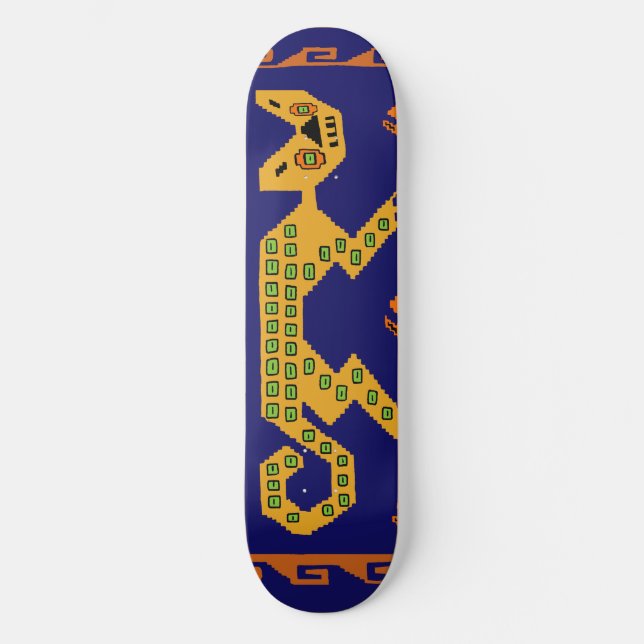 Peruvian Inca Tribal Cat Skateboard - Tribal Cat (Framsida)