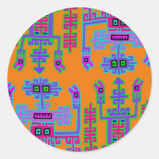 Peruvian Kung Runt Klistermärke (Framsida)