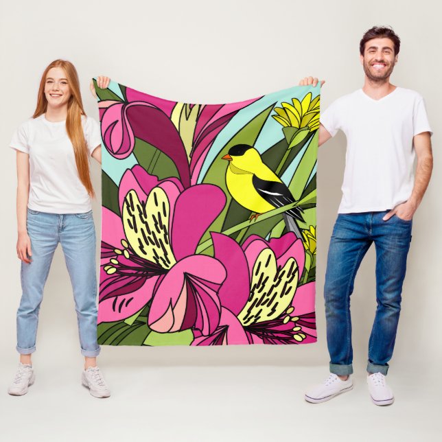 Peruvian Lilies Fleecefilt (På plats)