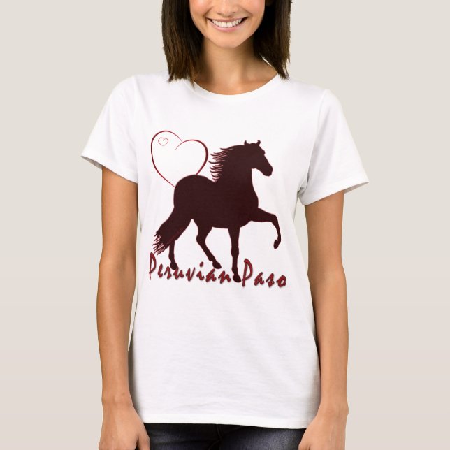 Peruvian Paso Horse Hearts Tee (Framsida)