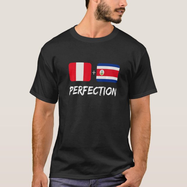 Peruvian Plus Costa Rican Perfection Mix Flagga He T Shirt (Framsida)