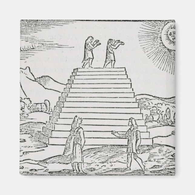 Peruvians Worshipping i Sol" Magnet (Framsidan)