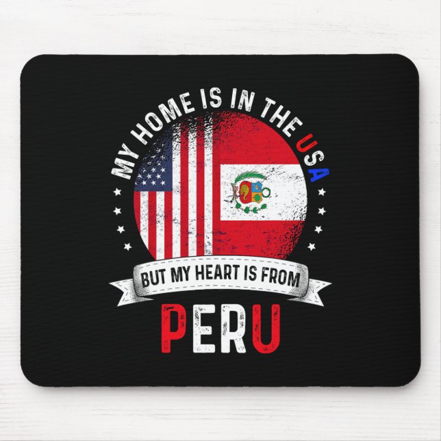 Peruviansk amerikansk patriothjärta är från Perus  Musmatta (Framsidan)