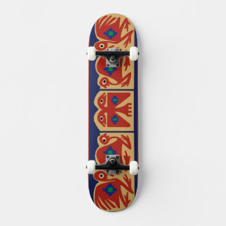 Peruviansk Tribal Fågel Skateboard Bräda 20,5 Cm