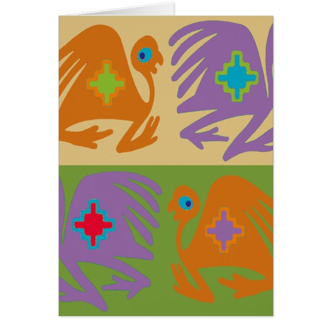 Peruviska fåglar hälsningskort (Framsidan)